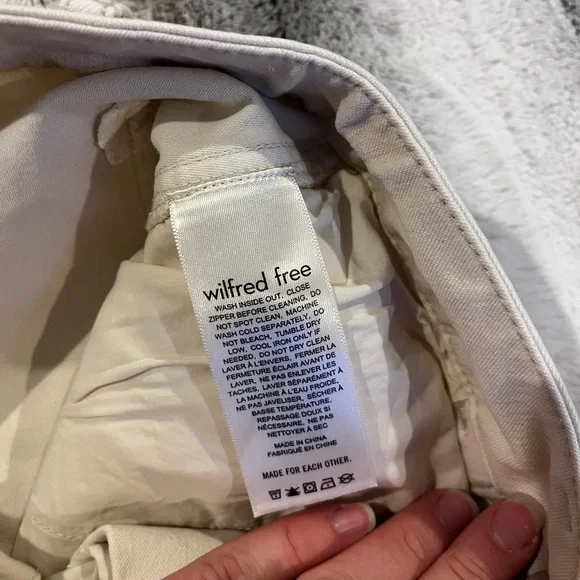 Wilfred Free Brennan Pant High-rise cotton utility pants Gd Birch Sz 4 Workwear - Picture 7 of 8